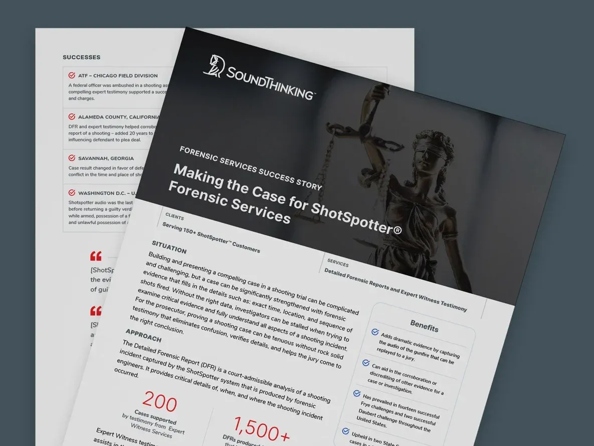Making the Case for ShotSpotter Forensic Services