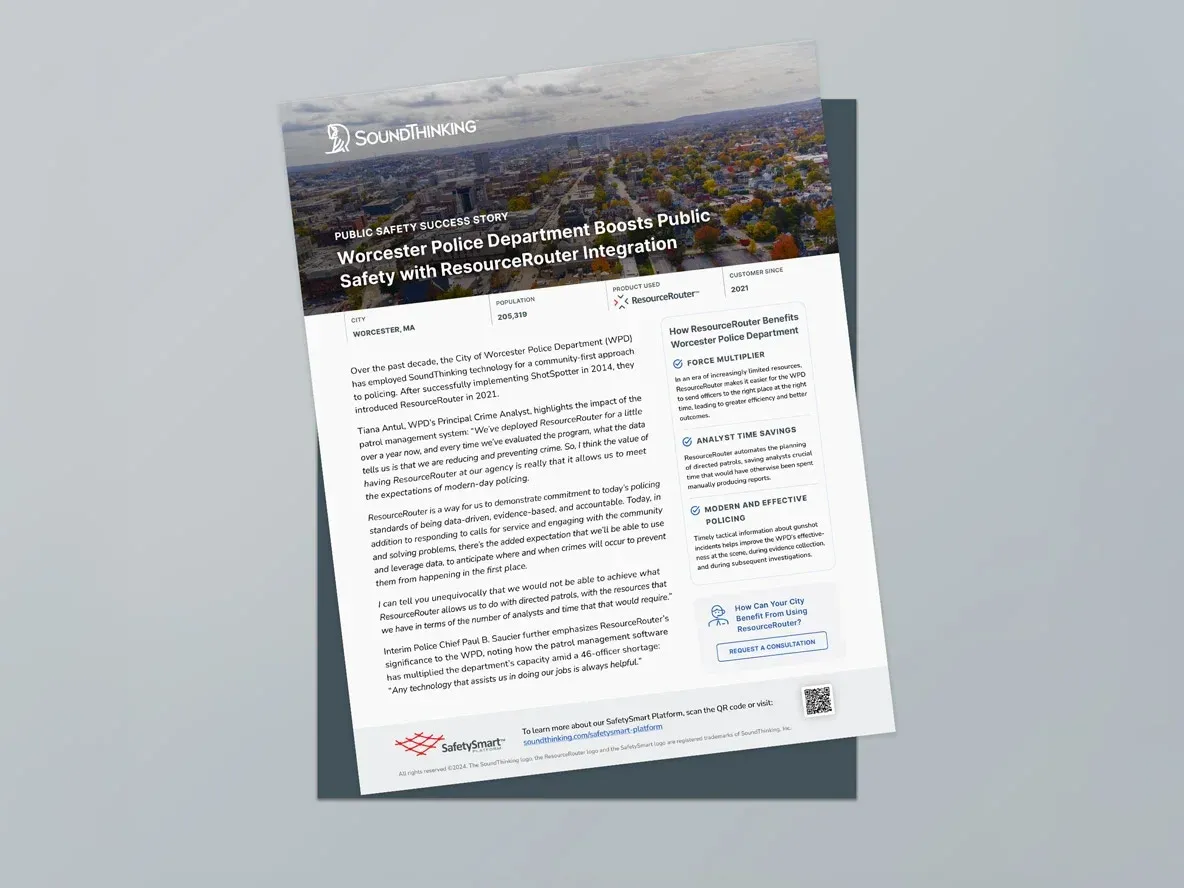 Worcester Police Department Boosts Public Safety with ResourceRouter Integration