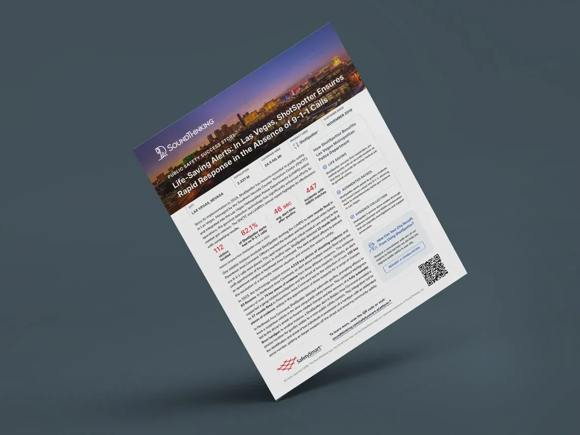 Life-Saving Alerts: In Las Vegas, ShotSpotter Ensures Rapid Response in the Absence of 9-1-1 Calls