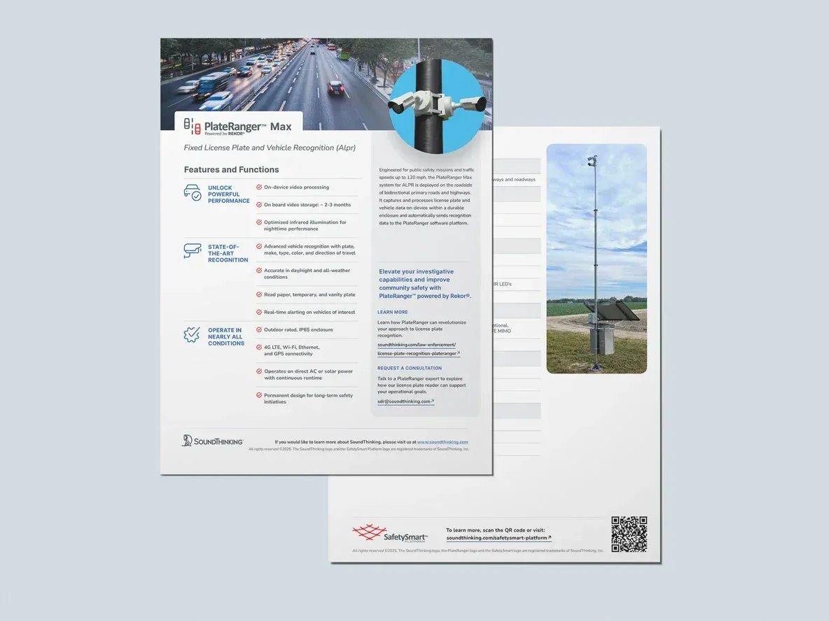 PlateRanger Max Spec Sheet