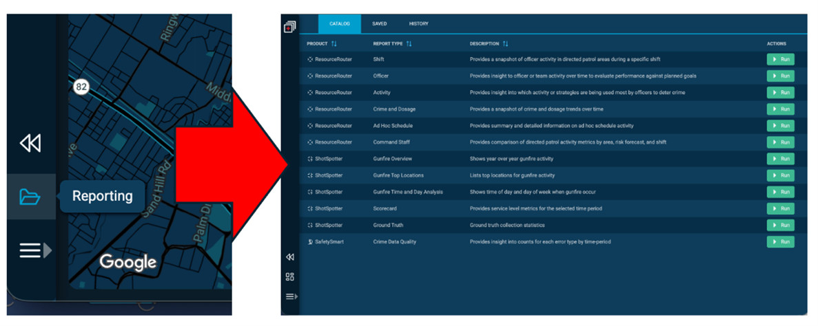 View of the InSight screen in ShotSpotter.