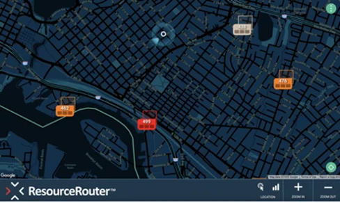 Image of the patrol screen with ResourceRouter functionality by SoundThinking.