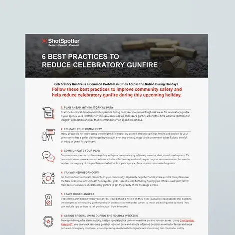 6 Best Practices to Reduce Celebratory Gunfire