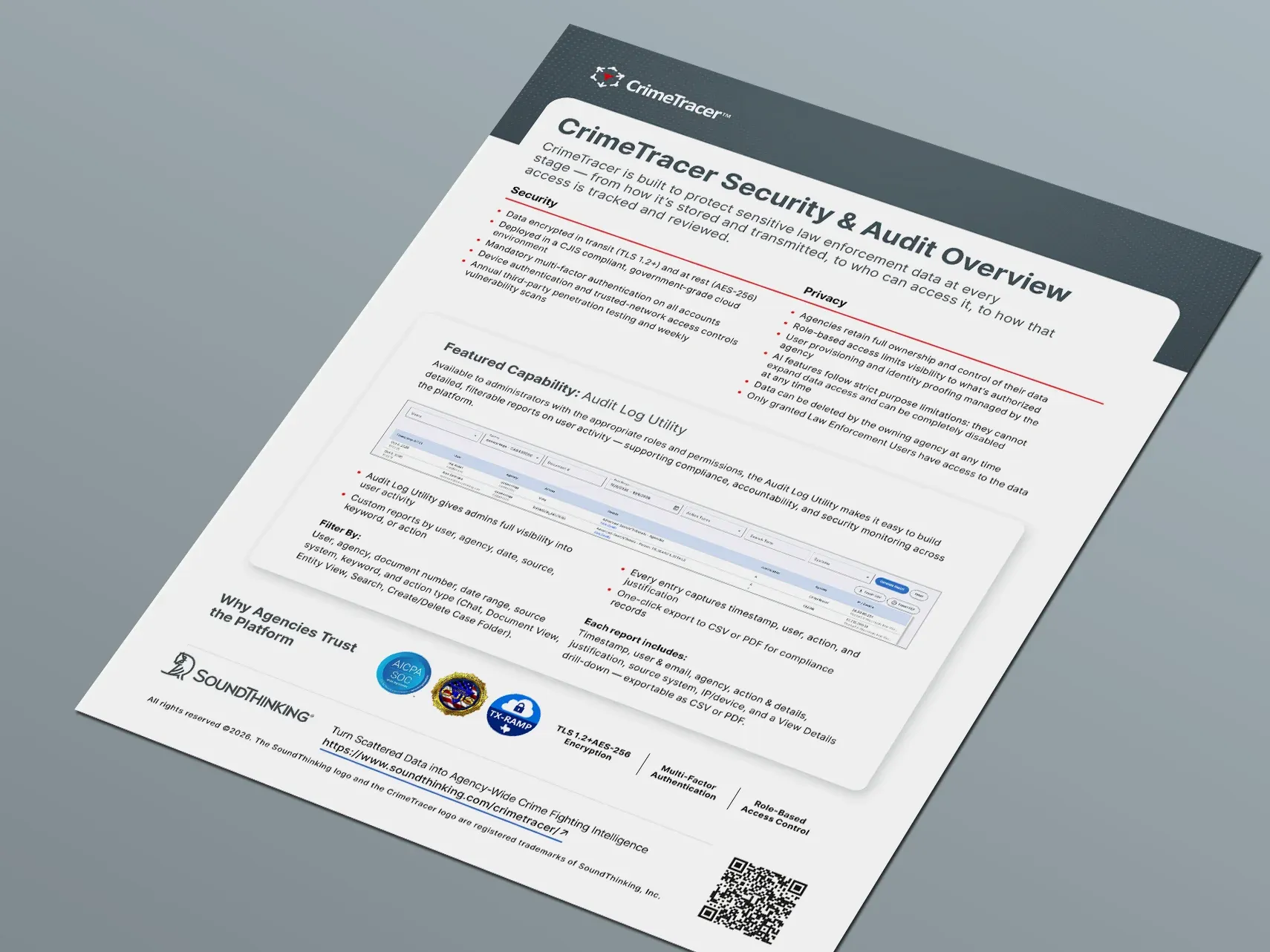 Download CrimeTracer Security & Audit Overview