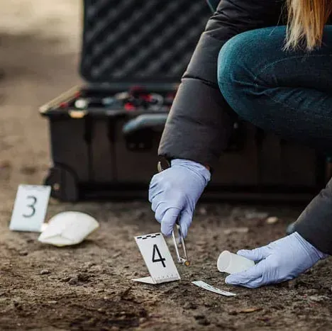 forensic examination of a crime scene