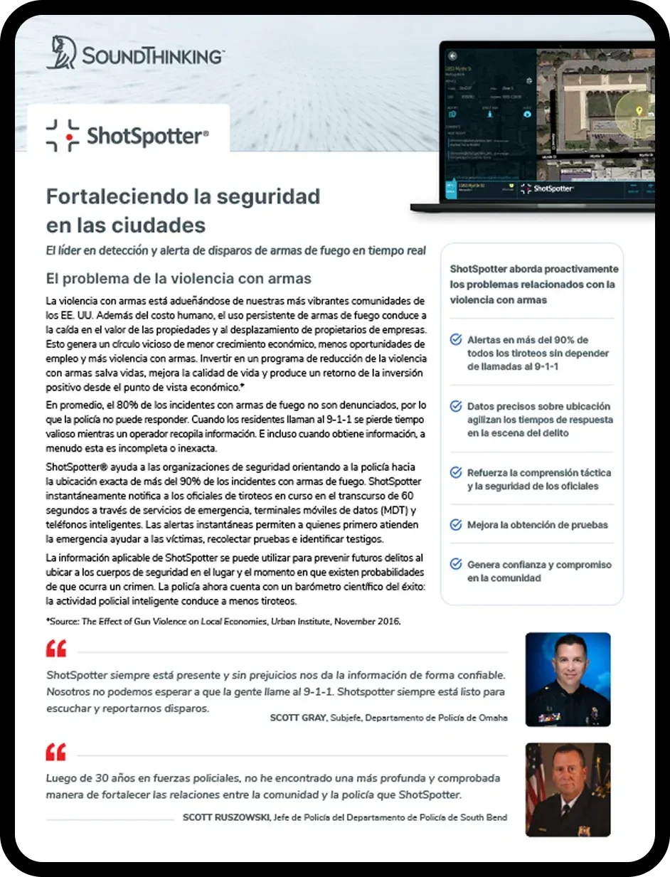 ShotSpotter respond datasheet spanish thumbnail