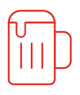 a beer mug with a handle on it
