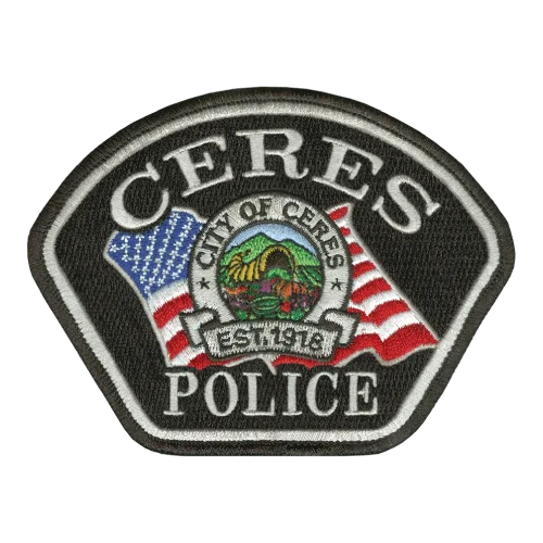 a police patch with the words ceress on it