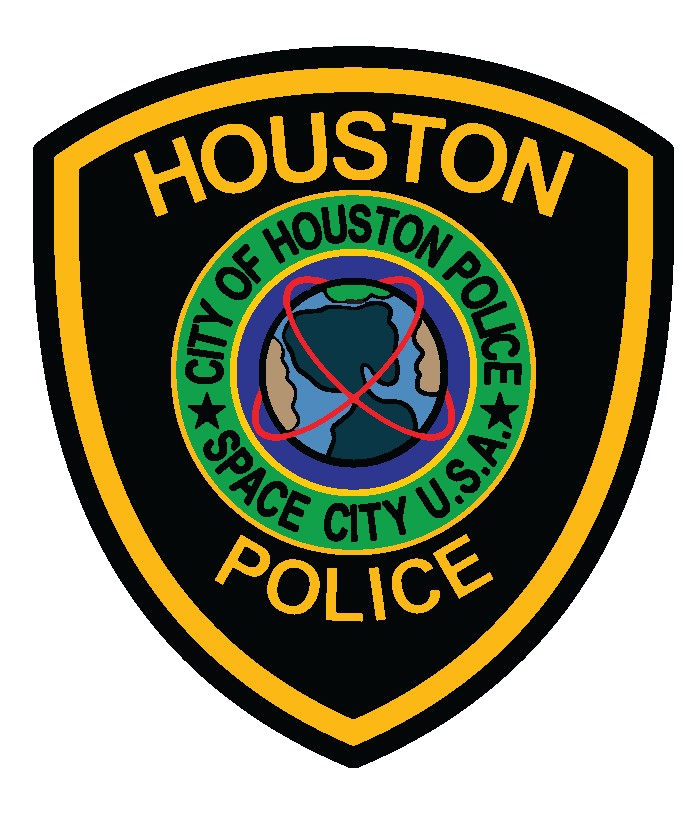 a police badge with the word houston on it