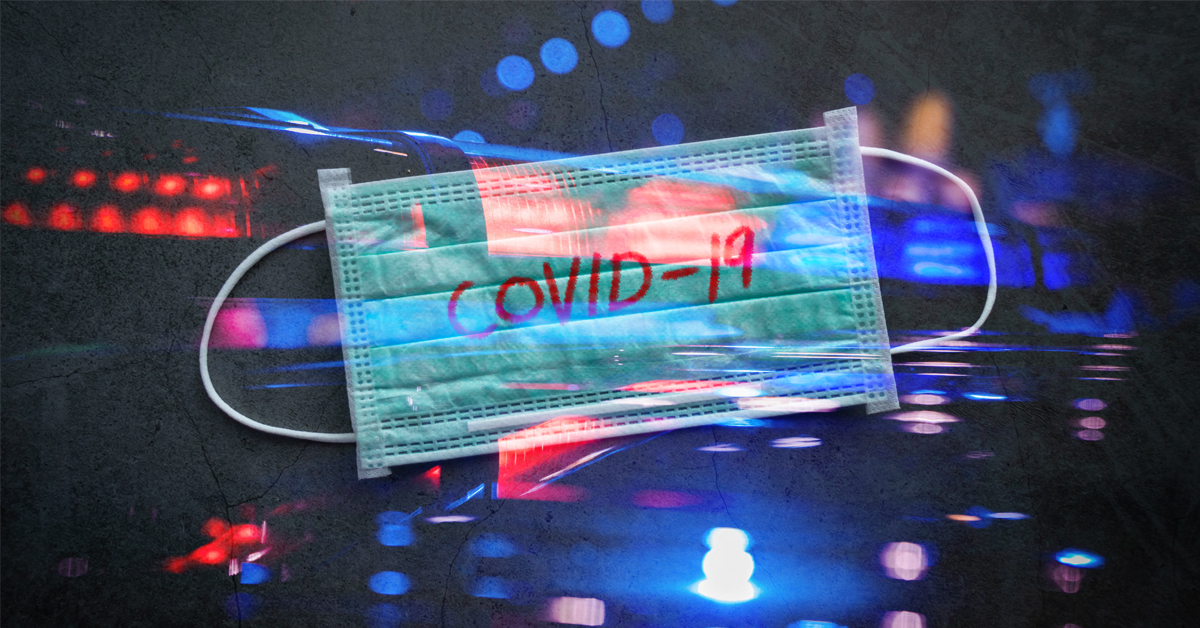 COVID-19 mask and police sirens