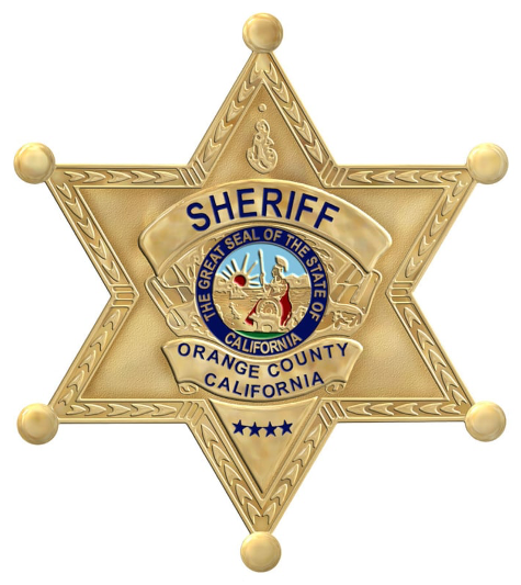 a sheriff badge on a white background