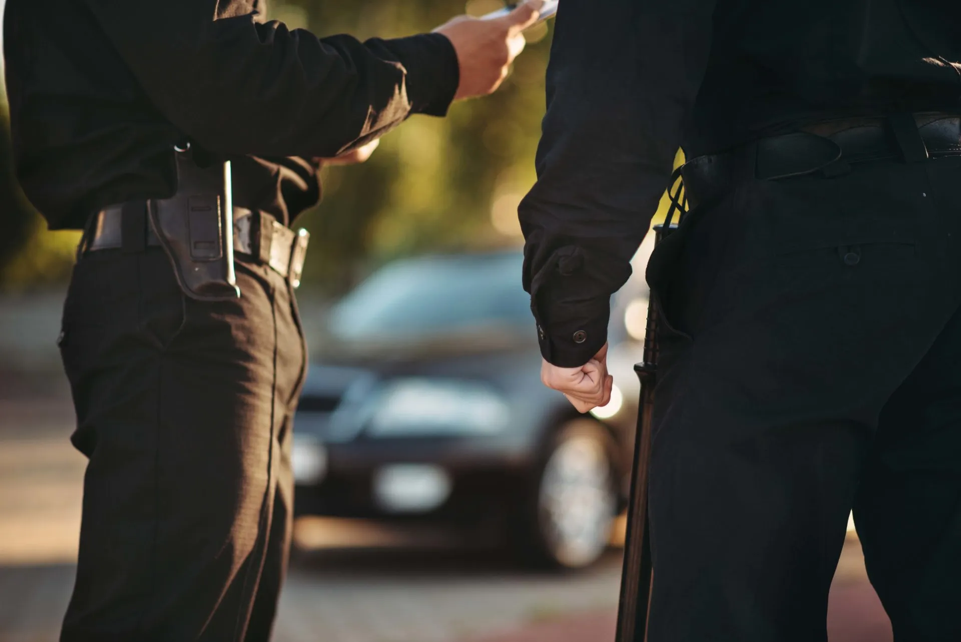 two police officers standing next to each other
