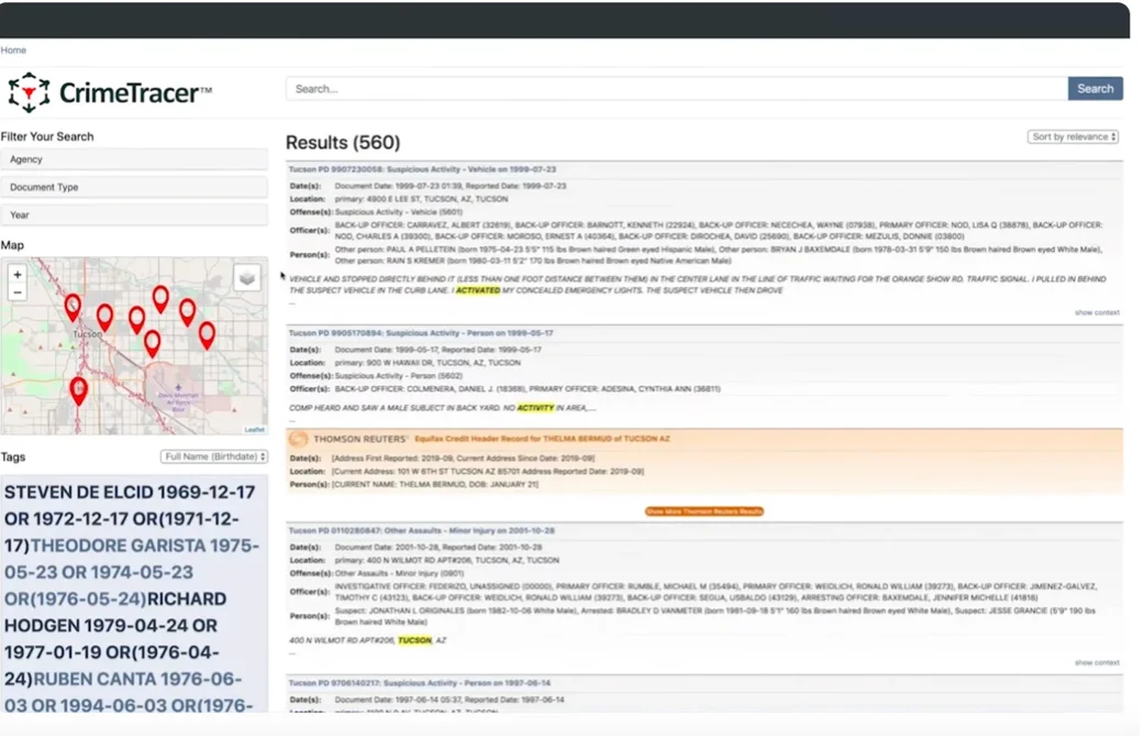crimetracer-search-results