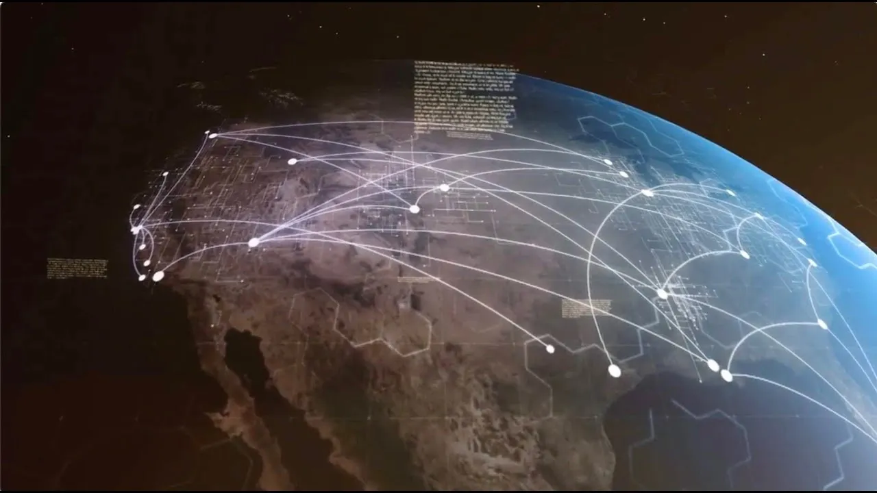 Video: a map of the earth with a lot of lines on it