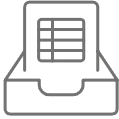 a black and white icon of a file