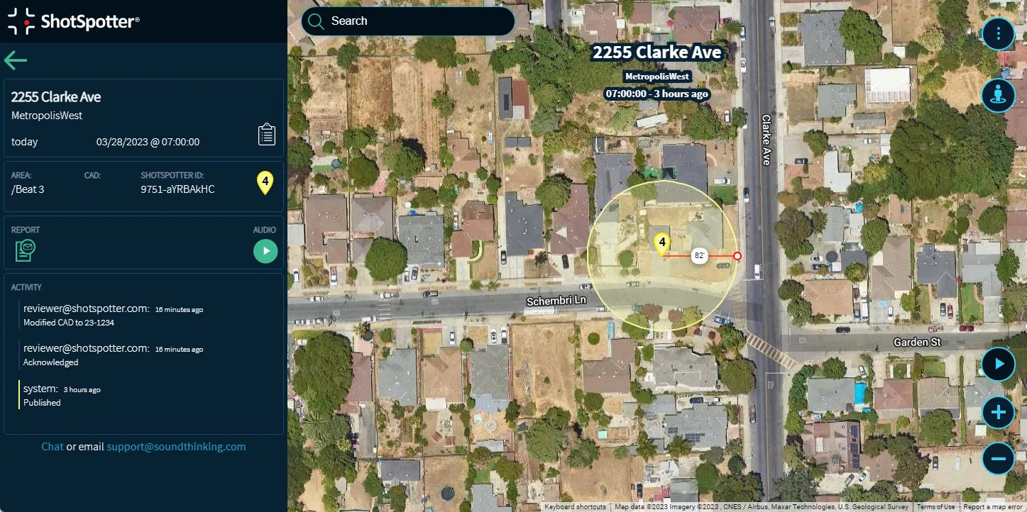 a screenshot of a map of a neighborhood