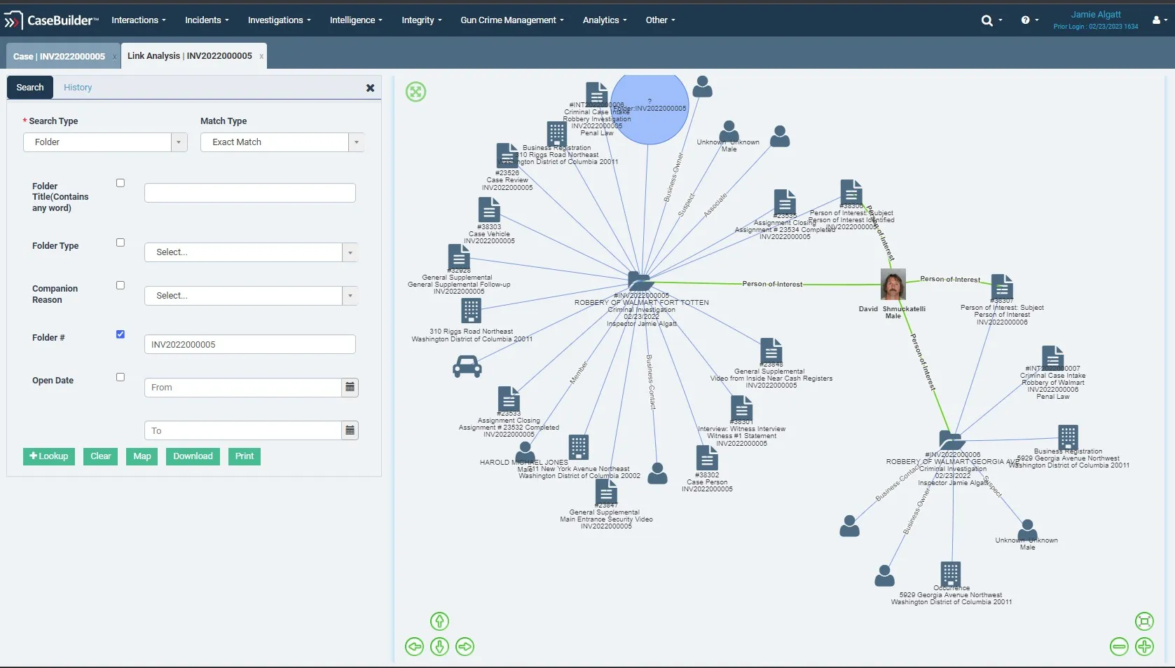 a screenshot of a map of a network