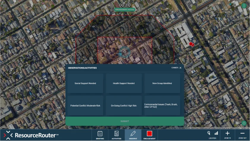 a screenshot of a map of a city