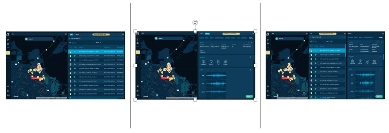 View of the InSight screen in ShotSpotter.